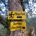 Pikey peak trek sign
