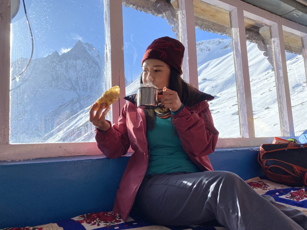 View from Annaprna Base Camp lodge